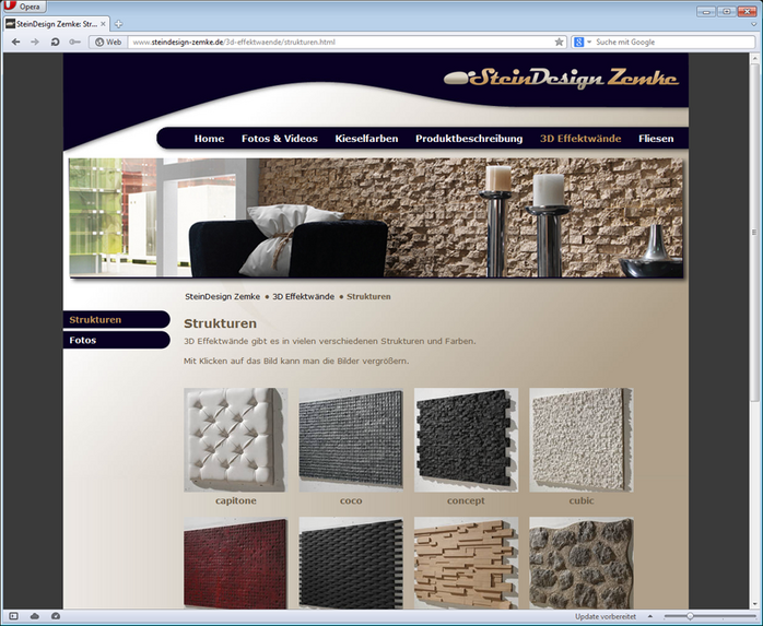 Website SteinDesign Zemke