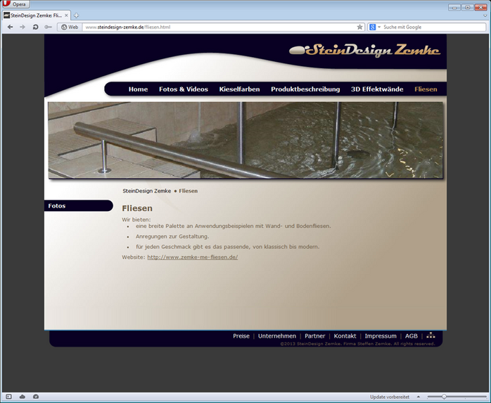 Website SteinDesign Zemke